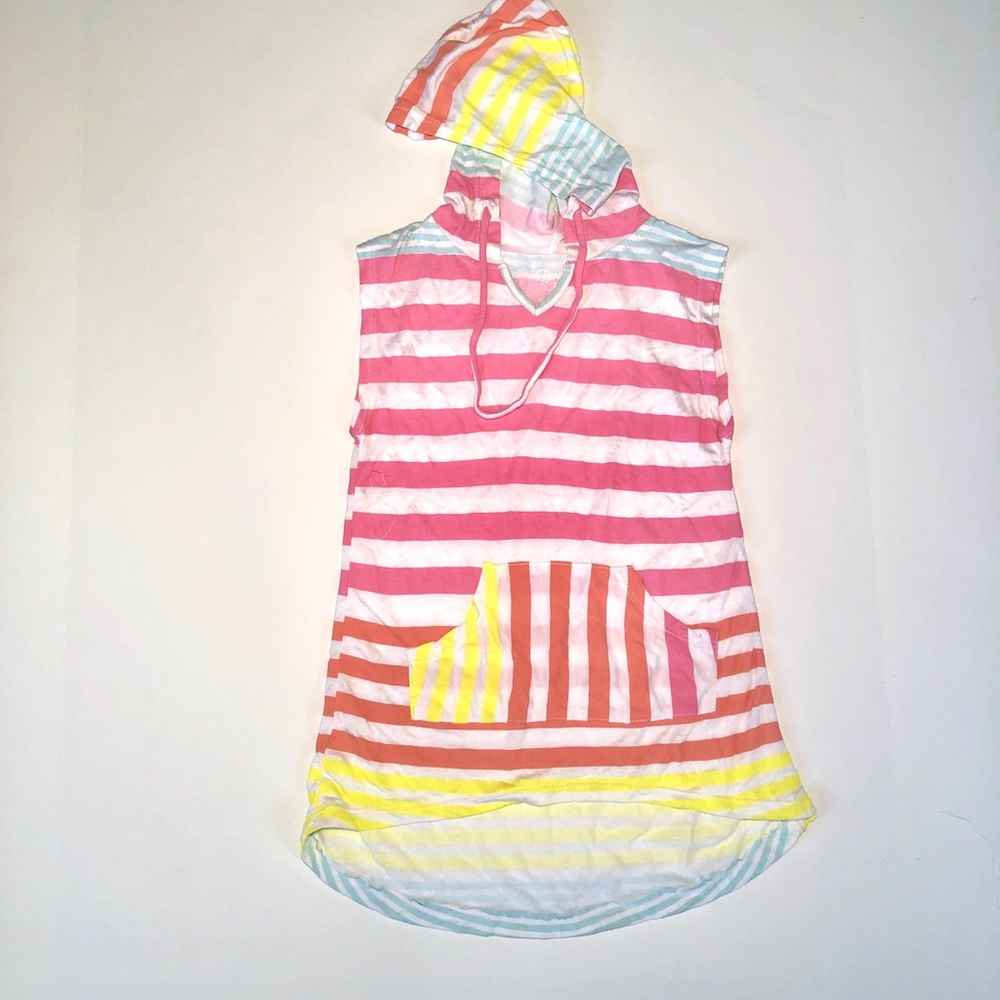 Nwot Flowers By zoe striped hooded tunic